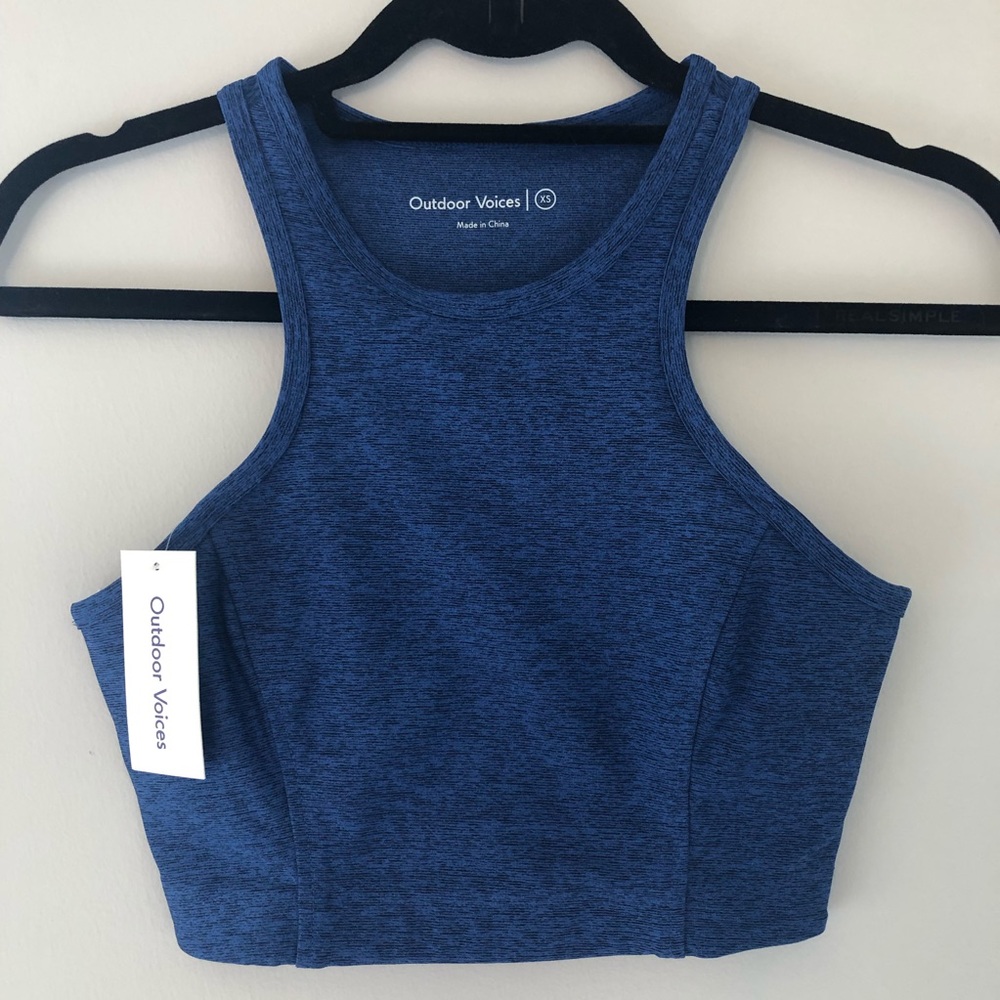 NWT Outdoor Voices Athena Crop in Deep Sea
